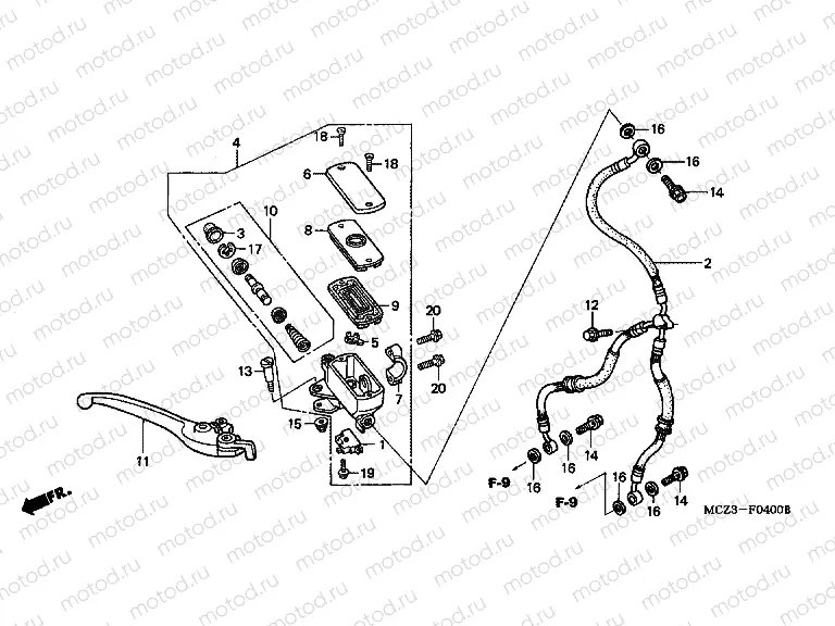 F-4 FRONT MASTER CYLINDER