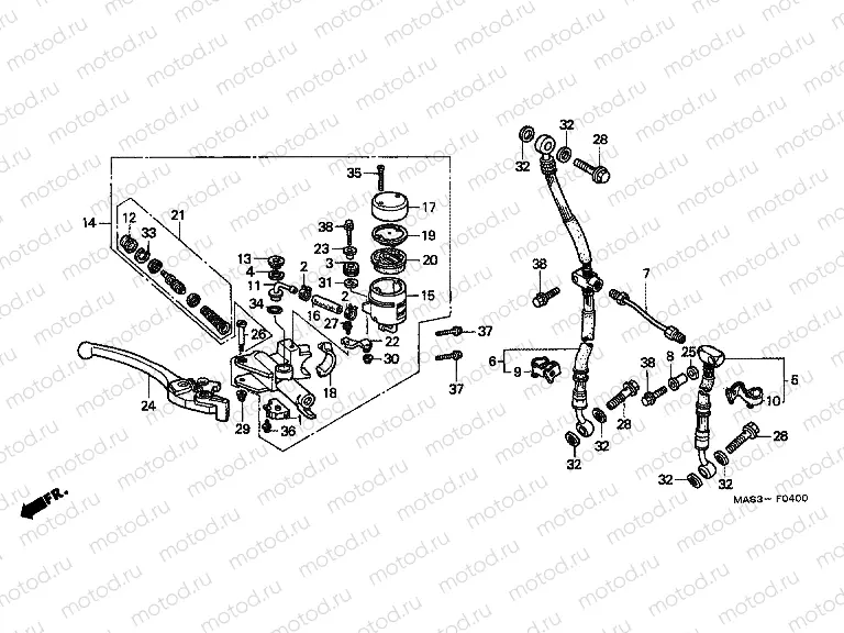 F-4 FRONT MASTER CYLINDER