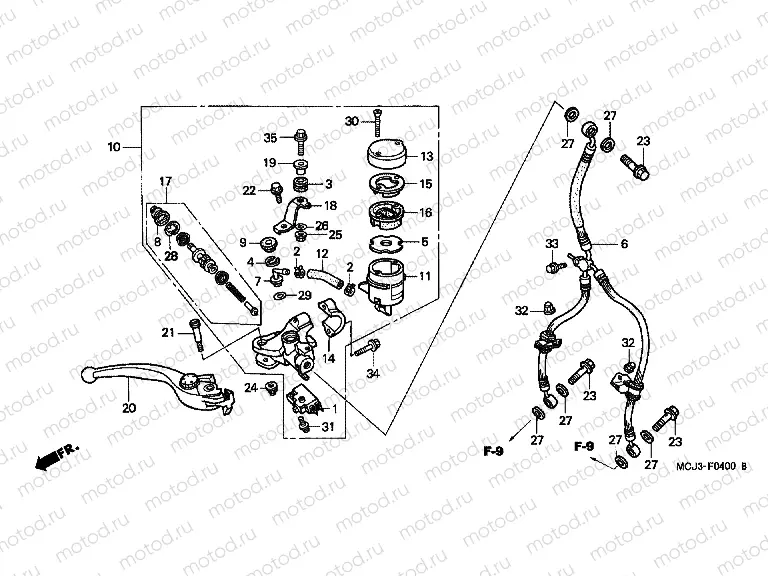 F-4 FRONT MASTER CYLINDER