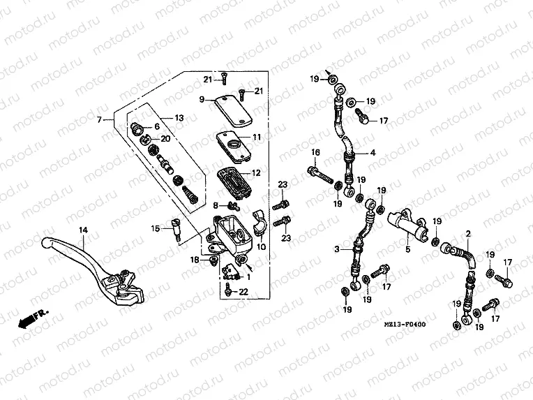 F-4 FRONT MASTER CYLINDER