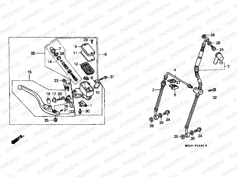 F-4 FRONT MASTER CYLINDER