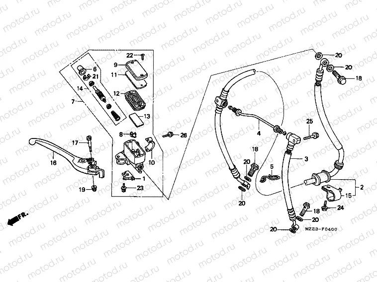 F-4 FRONT MASTER CYLINDER