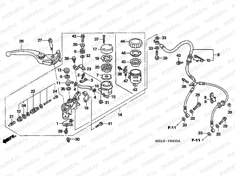 F-4 FRONT MASTER CYLINDER