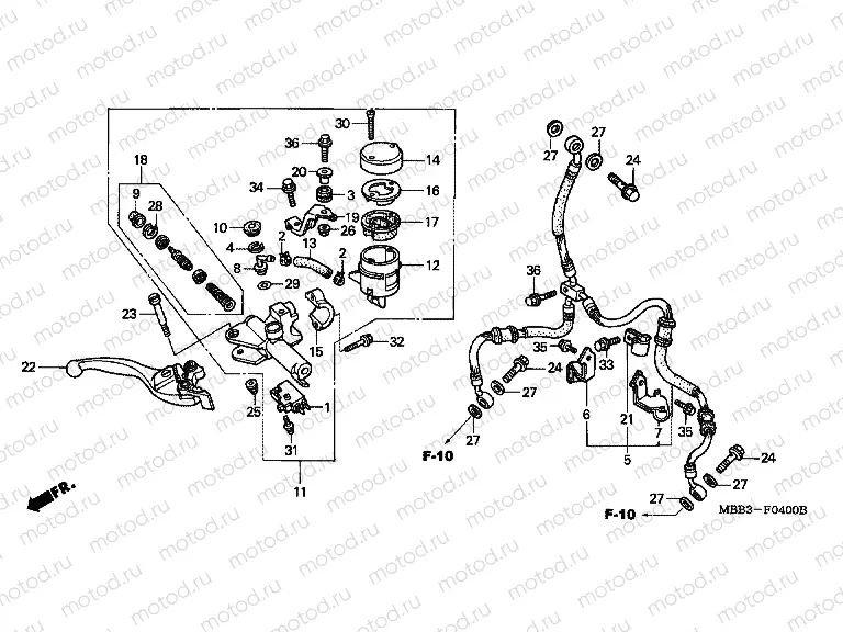 F-4 FRONT MASTER CYLINDER