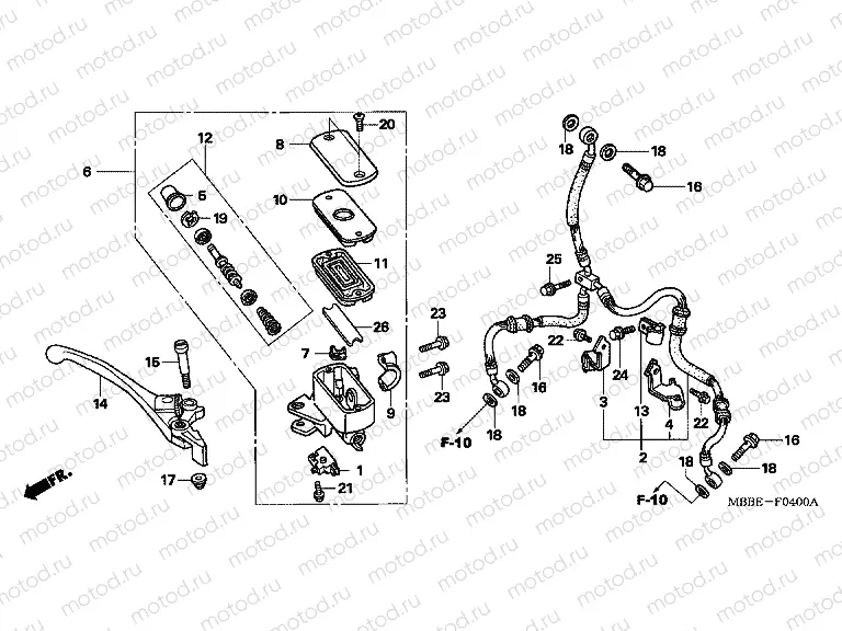 F-4 FRONT MASTER CYLINDER