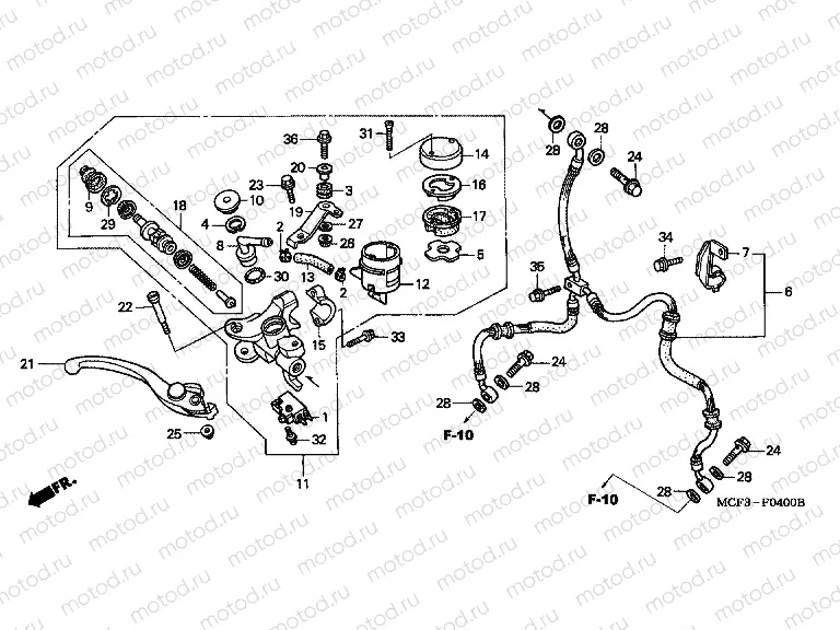 F-4 FRONT MASTER CYLINDER