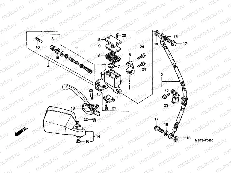 F-4 FRONT MASTER CYLINDER
