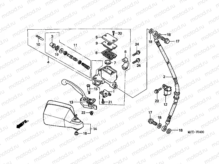 F-4 FRONT MASTER CYLINDER