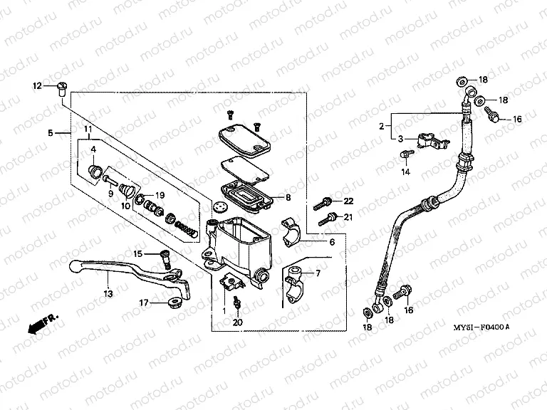 F-4 FRONT MASTER CYLINDER