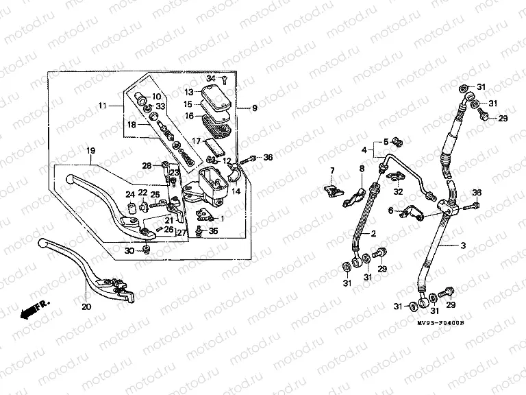F-4 FRONT MASTER CYLINDER