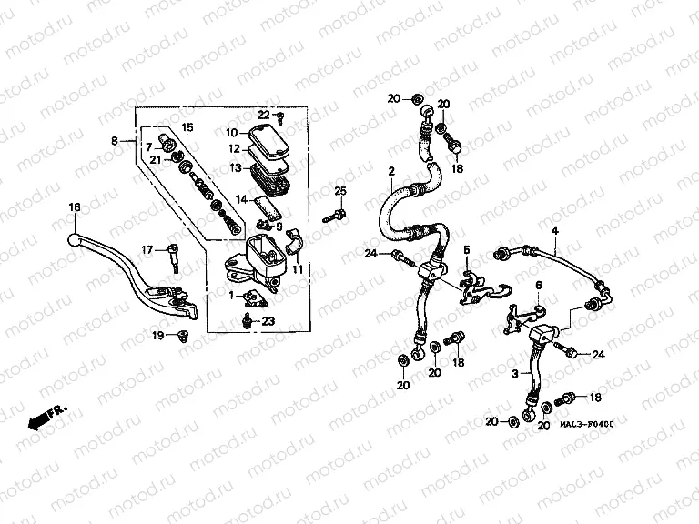 F-4 FRONT MASTER CYLINDER