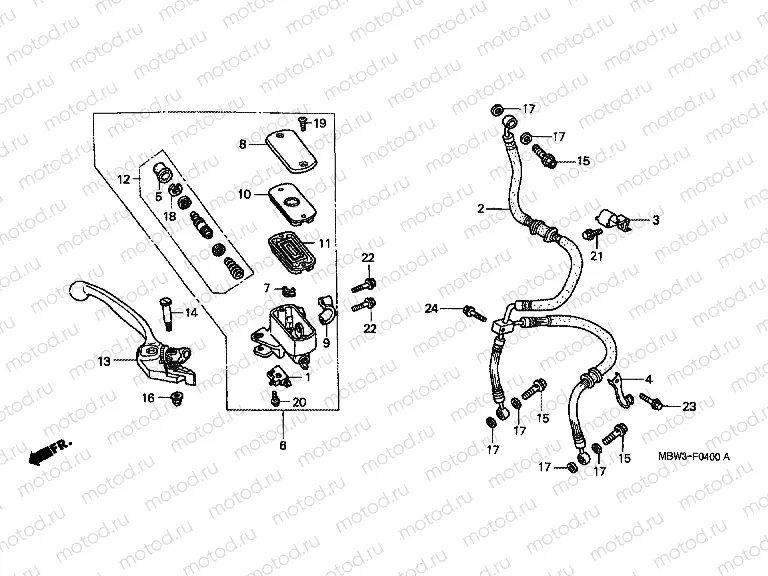 F-4 FRONT MASTER CYLINDER