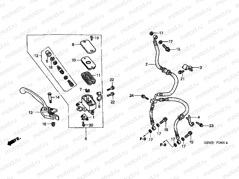 F-4 FRONT MASTER CYLINDER
