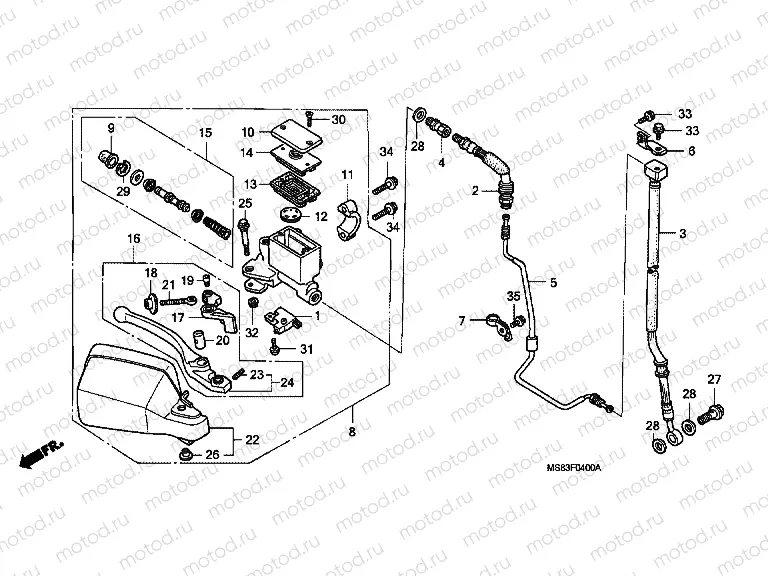 F-4 FRONT MASTER CYLINDER