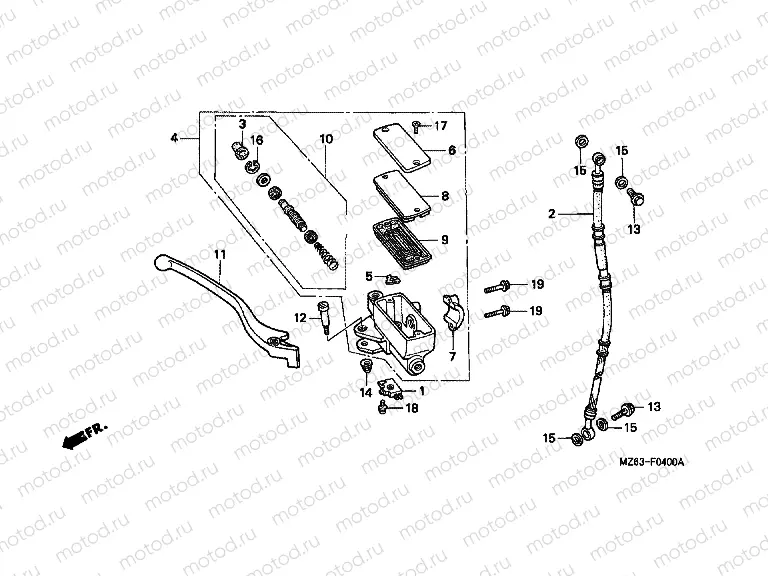 F-4 FRONT MASTER CYLINDER