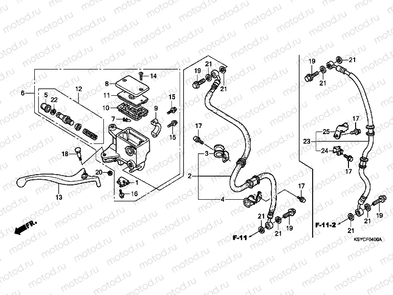 F-4 FRONT MASTER CYLINDER