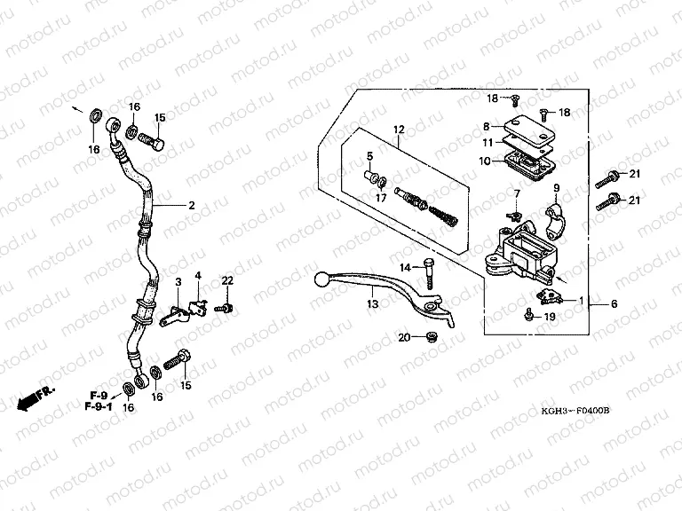 F-4 FRONT MASTER CYLINDER
