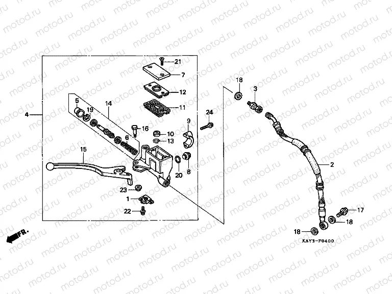 F-4 FRONT MASTER CYLINDER