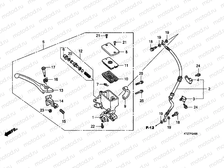 F-4 FRONT MASTER CYLINDER