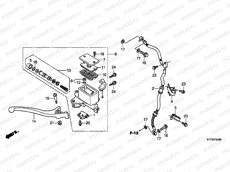 F-4 FRONT MASTER CYLINDER