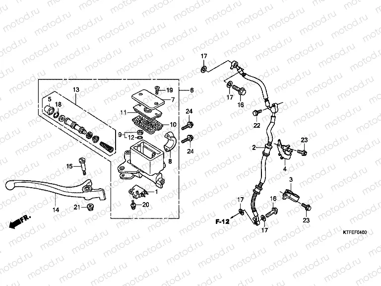 F-4 FRONT MASTER CYLINDER