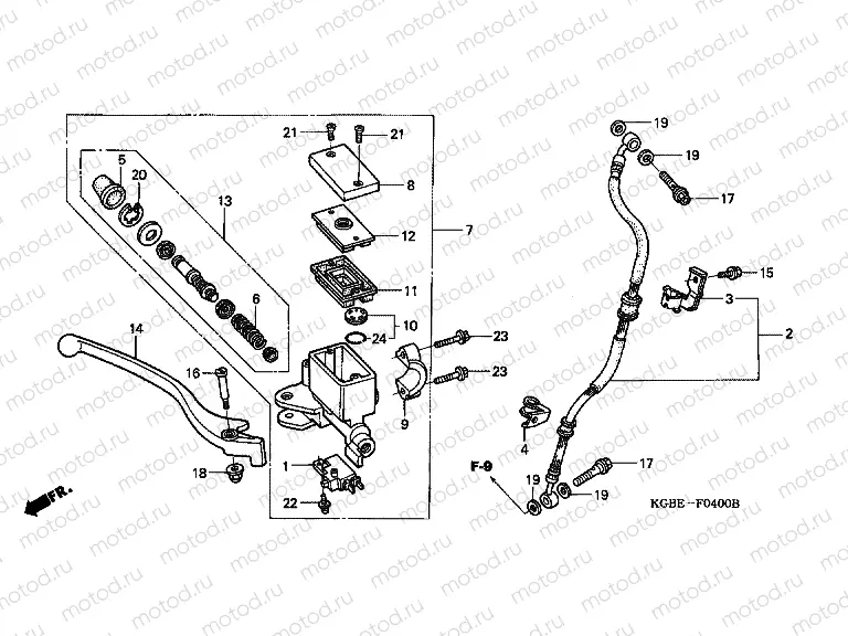 F-4 FRONT MASTER CYLINDER