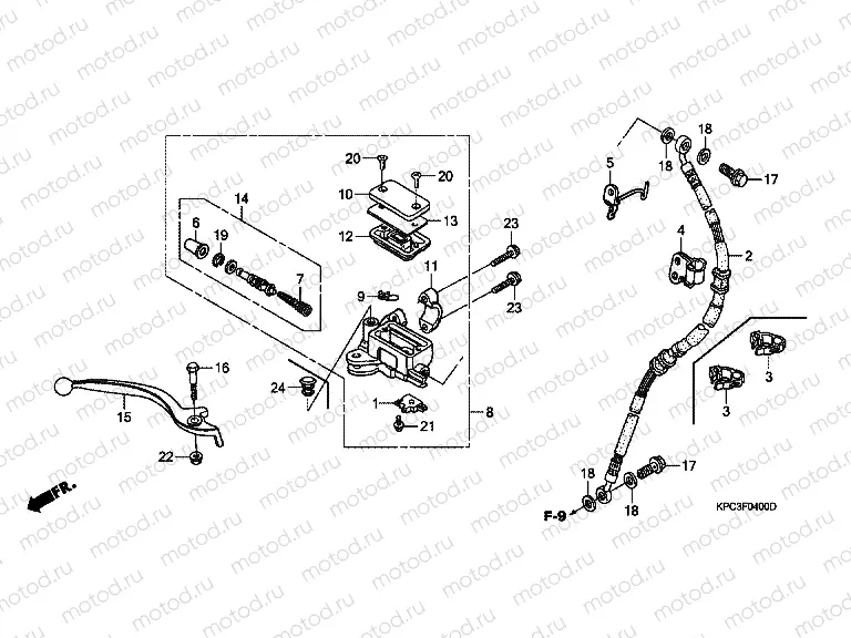 F-4 FRONT MASTER CYLINDER