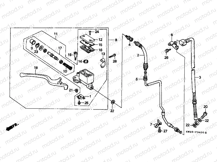 F-4 FRONT MASTER CYLINDER