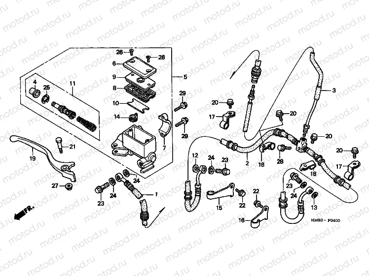 F-4 FRONT MASTER CYLINDER