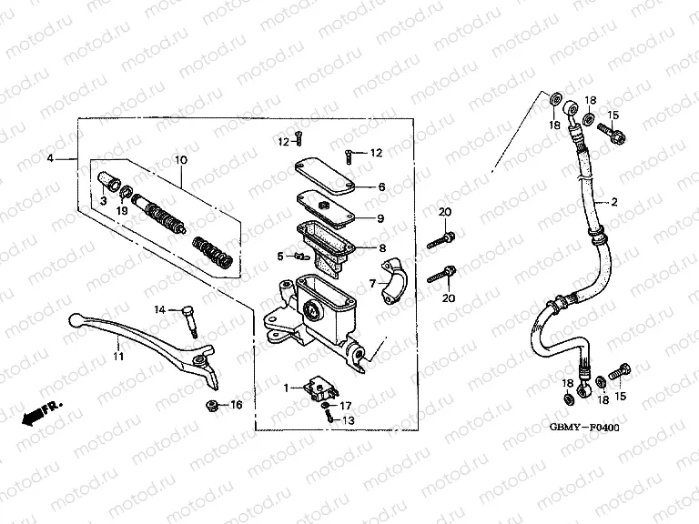 F-4 FRONT MASTER CYLINDER