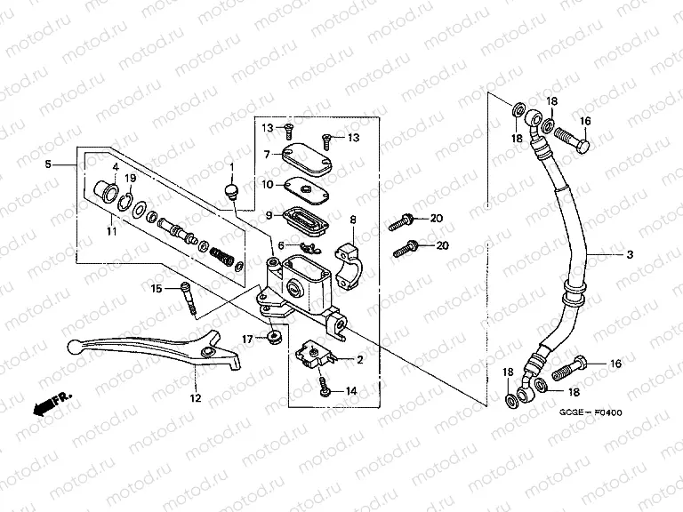 F-4 FRONT MASTER CYLINDER