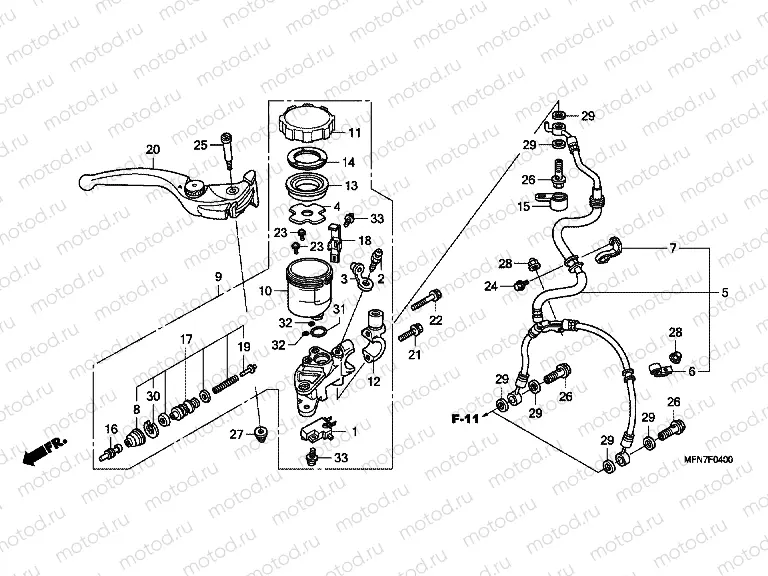 F-4 FRONT MASTER CYLINDER (CB1000R)