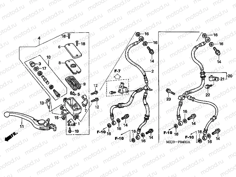 F-4 FRONT MASTER CYLINDER (CB1300 / F / F1 / S)