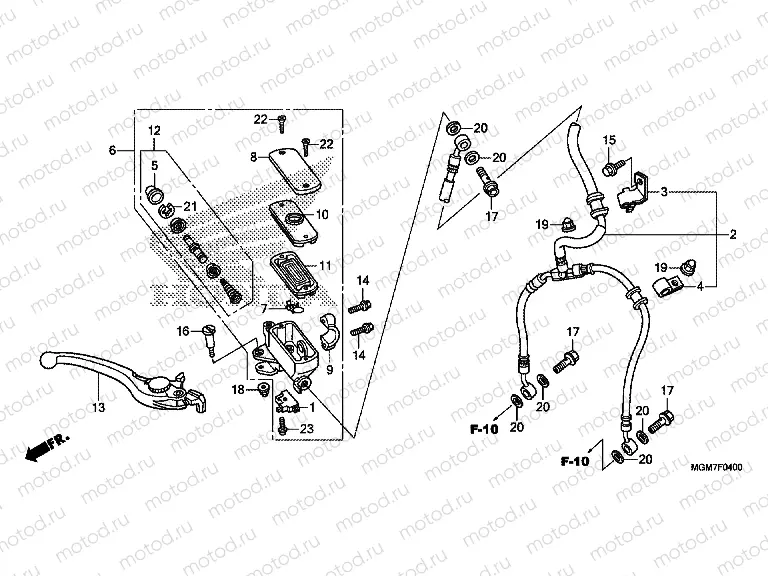 F-4 FRONT MASTER CYLINDER (CB600F)
