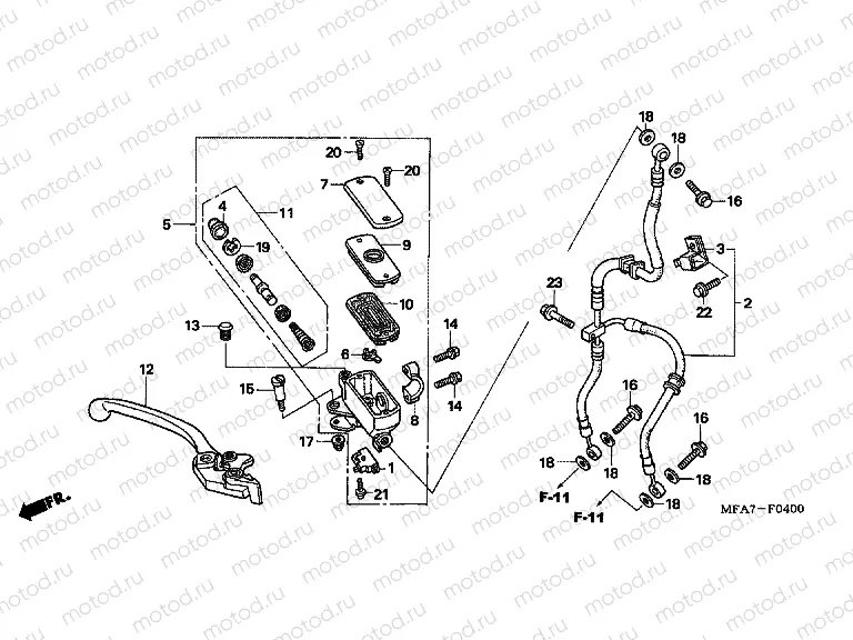 F-4 FRONT MASTER CYLINDER (CBF1000)