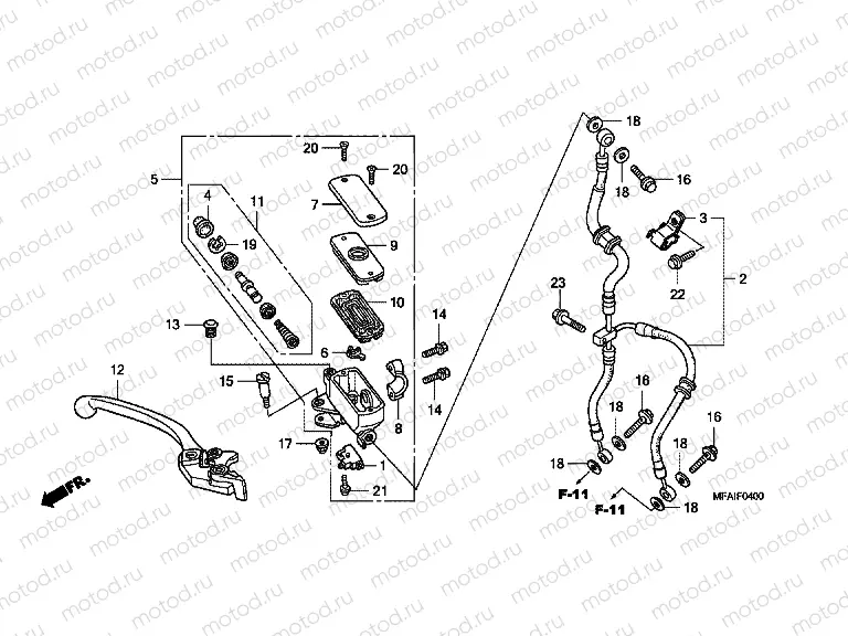 F-4 FRONT MASTER CYLINDER (CBF1000)