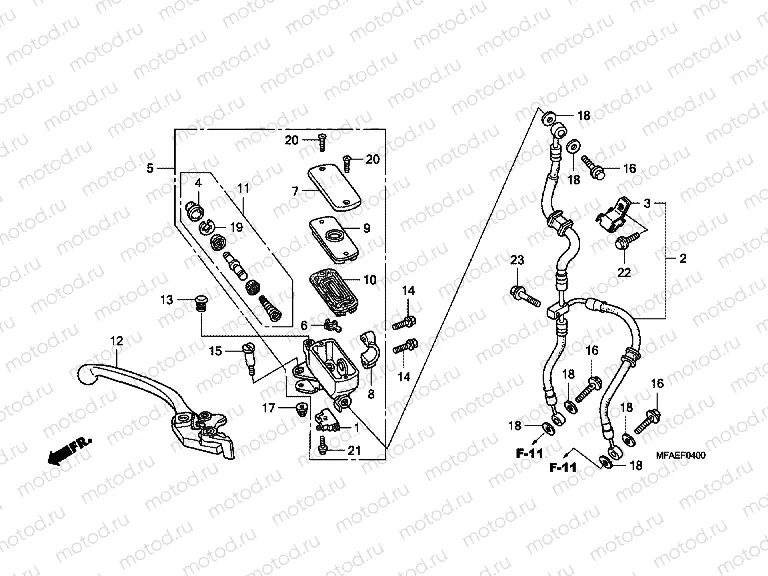 F-4 FRONT MASTER CYLINDER (CBF1000)