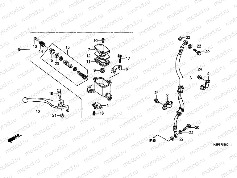 F-4 FRONT MASTER CYLINDER (CBF150MB)