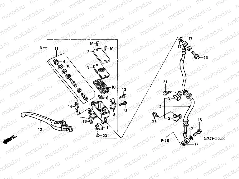 F-4 FRONT MASTER CYLINDER (CBF500)
