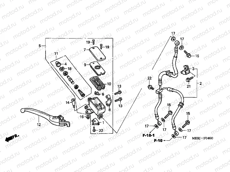 F-4 FRONT MASTER CYLINDER (CBF600S / N)