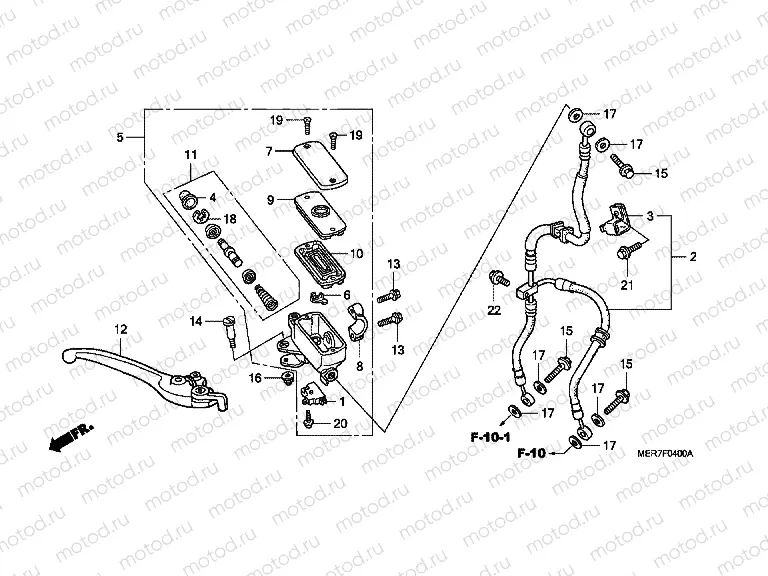 F-4 FRONT MASTER CYLINDER (CBF600S / N)