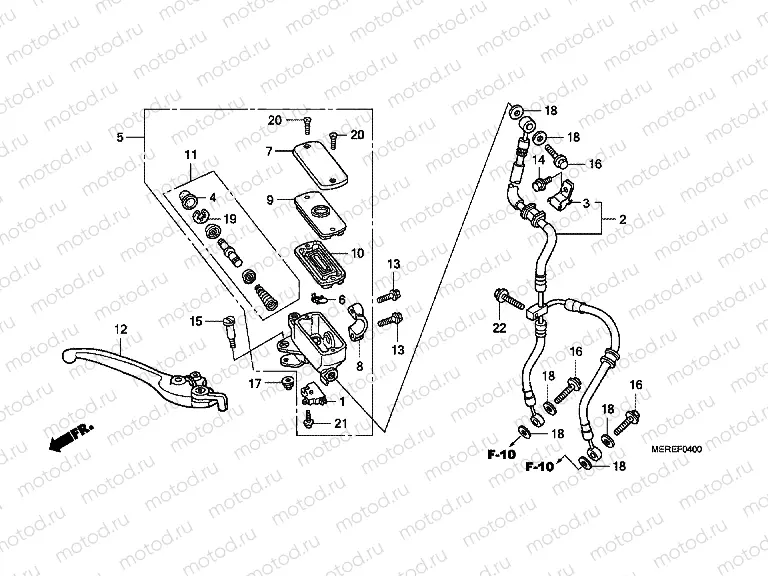 F-4 FRONT MASTER CYLINDER (CBF600S / N)