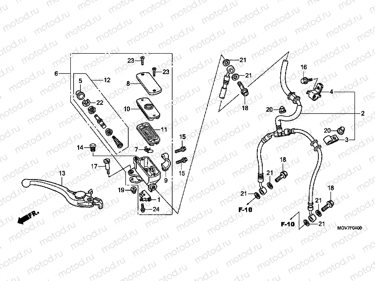 F-4 FRONT MASTER CYLINDER (CBR600F)