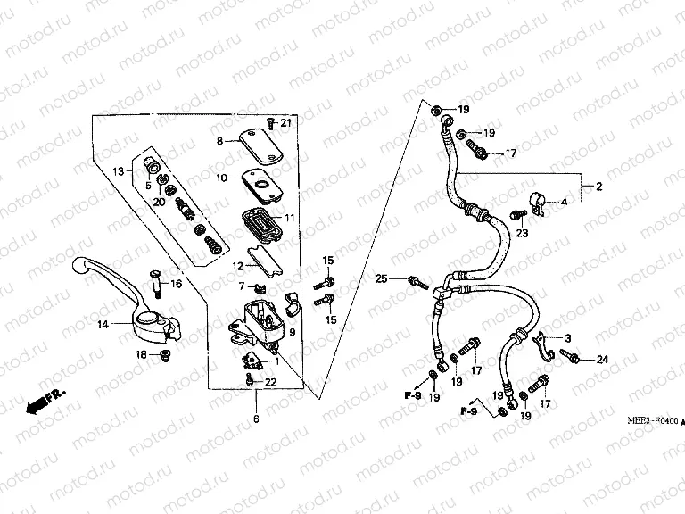 F-4 FRONT MASTER CYLINDER (CBR600RR3 / 4)
