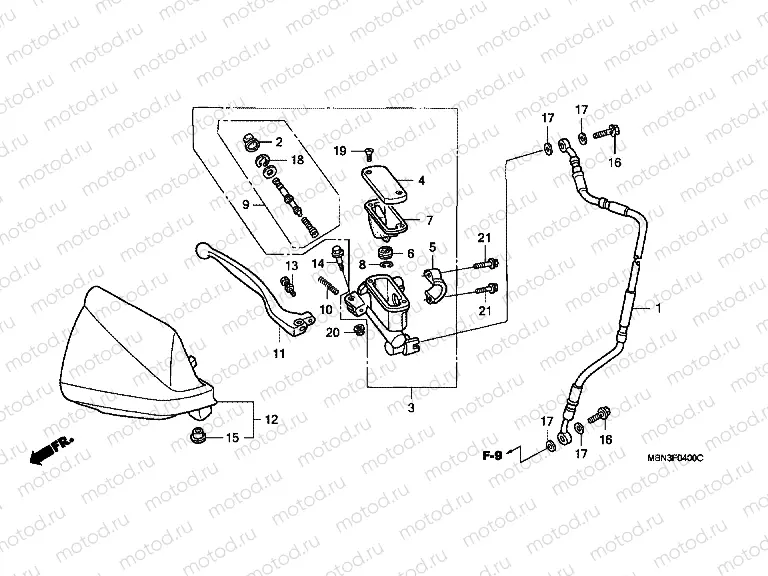 F-4 FRONT MASTER CYLINDER (CM)