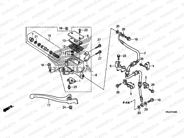 F-4 FRONT MASTER CYLINDER (FES125)