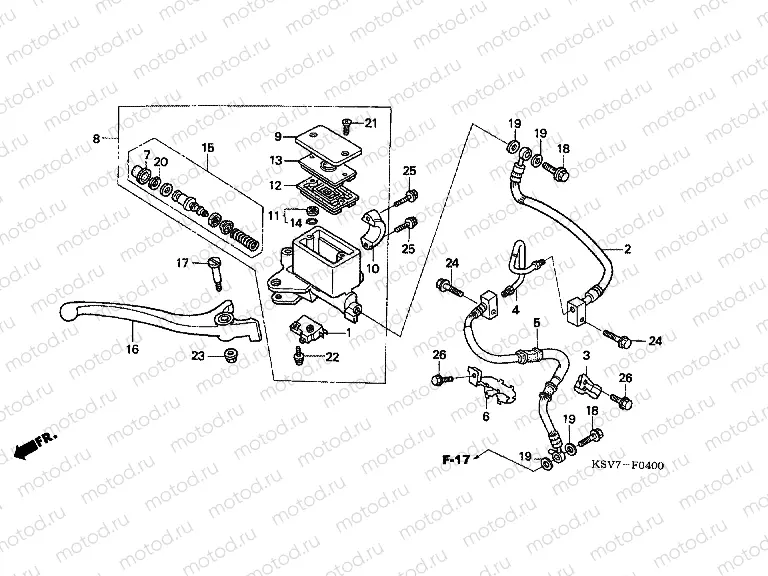 F-4 FRONT MASTER CYLINDER (NSS250X)