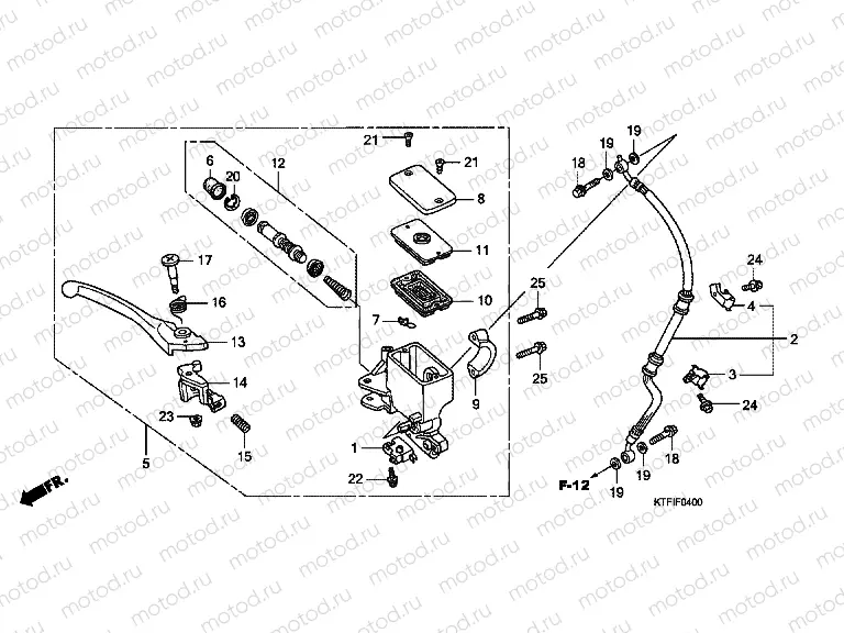 F-4 FRONT MASTER CYLINDER (SH125D / 150D)