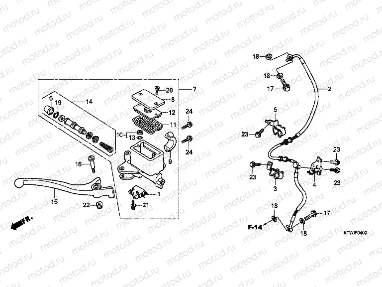 F-4 FRONT MASTER CYLINDER (SH300)