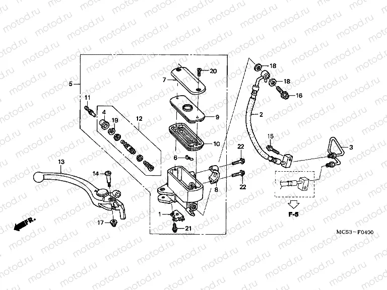 F-4 FRONT MASTER CYLINDER (ST1300)